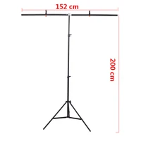 Free Ship Photo Backdrop Stand Photo Studio Background Support big PVC Background Holder Photo Stand with 3 clamps 152cm X 200cm image