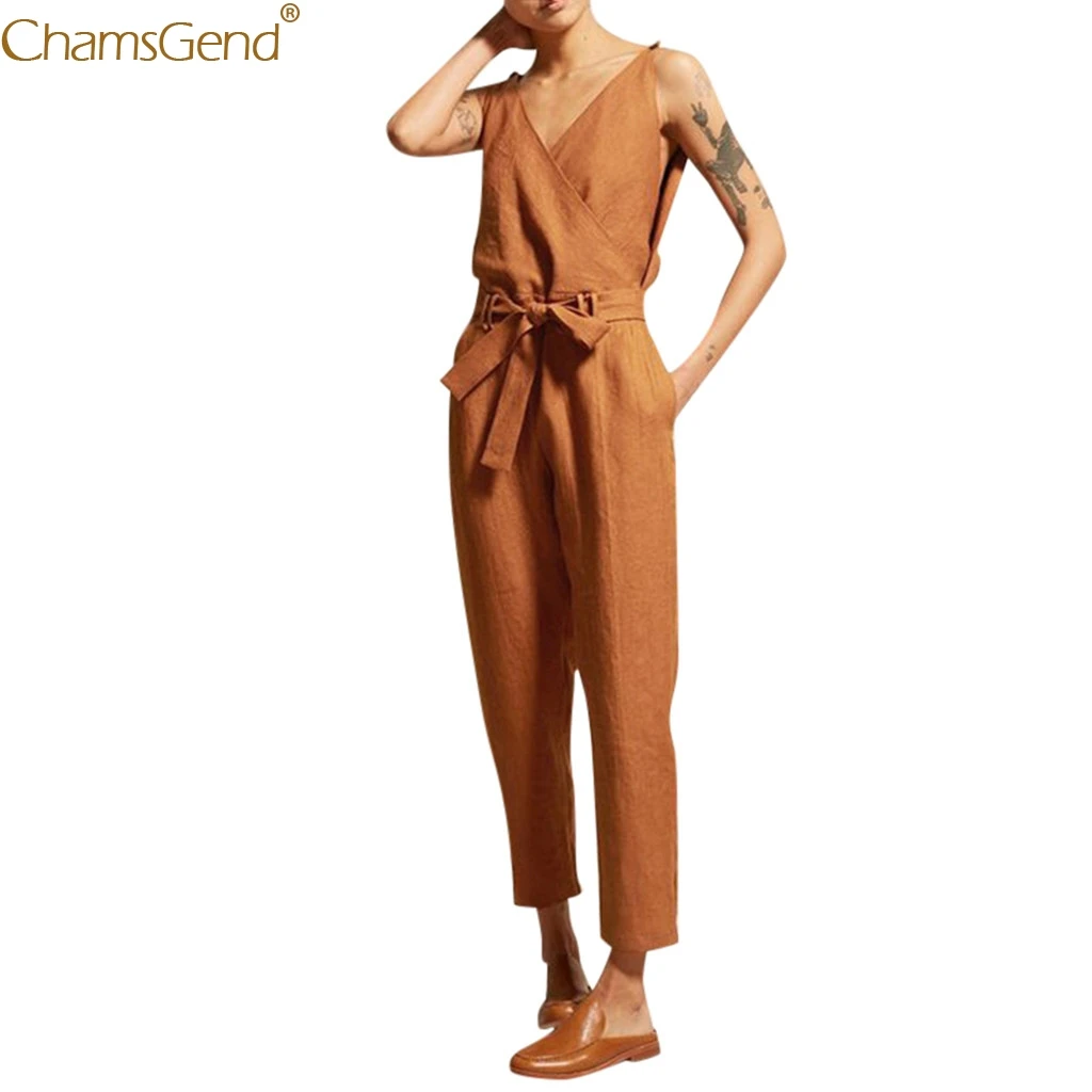 Casual Solid Sleeveless Jumpsuits For Women 2018 Plus Size Jumpsuits For Women 2018 Summer V-Neck Belt Slim Plus Size Apr
Casual Solid Sleeveless Jumpsuits For Women 2018 Plus Size Jumpsuits For Women 2018 Summer V-Neck Belt Slim Plus Size Apr