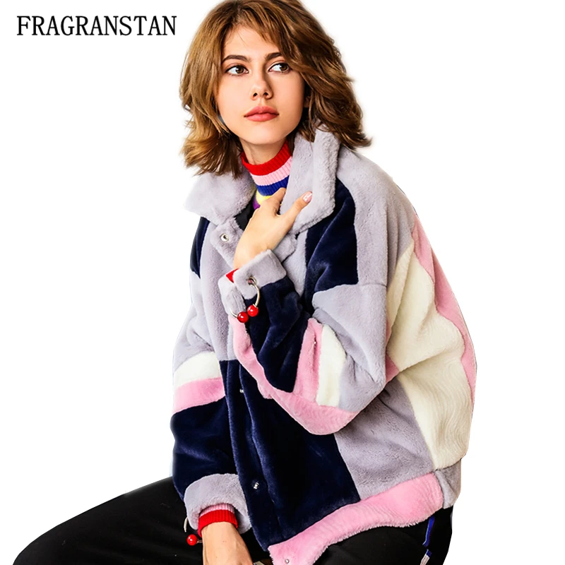 2019 Women New Fashion Design Flocking Jacket Loose Casual Thick Plus Size Metal Ring Splicing Cute Ladies Lapel Fur Coats Y221
2019 Women New Fashion Design Flocking Jacket Loose Casual Thick Plus Size Metal Ring Splicing Cute Ladies Lapel Fur Coats Y221