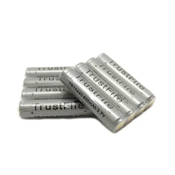 TrustFire Protected 10440/AAA 600mAh 3.7V Lithium Battery Rechargeable Batteries with PCB Power Source for LED Flashlights
TrustFire Protected 10440/AAA 600mAh 3.7V Lithium Battery Rechargeable Batteries with PCB Power Source for LED Flashlights