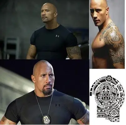 

Temporary Tattoo 'Fast&Furious' Dwayne The Rock Johnson tattoo big size arm waterproof removable flash tattoo tatoo for man,1pc