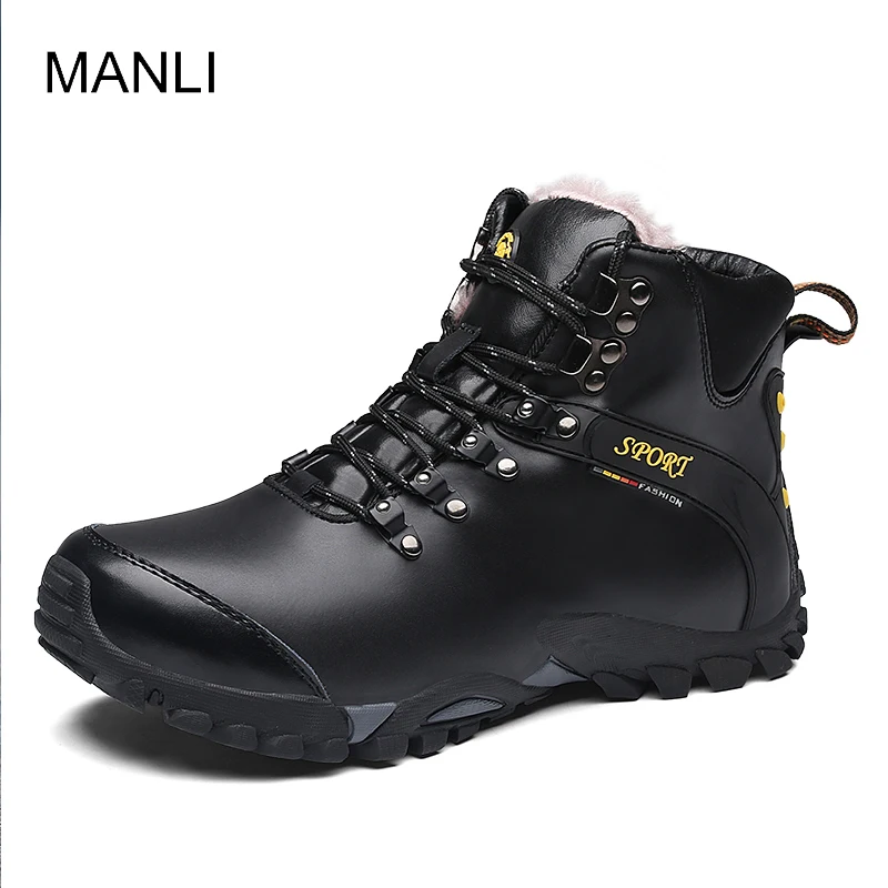 MANLI Genuine Leather Outdoor Sport Shoes Men Hiking Shoes Waterproof Sneaker Winter Plush Warm Climbing Mountain Trekking Boots
MANLI Genuine Leather Outdoor Sport Shoes Men Hiking Shoes Waterproof Sneaker Winter Plush Warm Climbing Mountain Trekking Boots