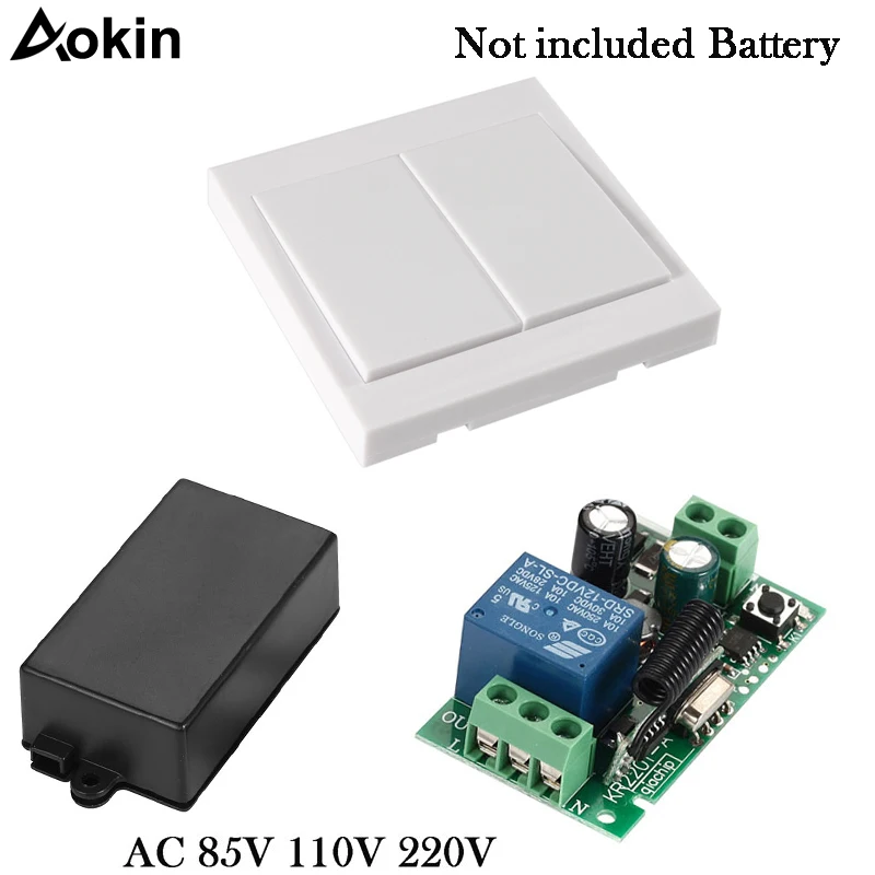 433 Mhz 86 Wall Panel Wireless Remote Controls Transmitter With 1 2 3 Buttons 1CH Relay Receiver for Home Room Lighting Switch
433 Mhz 86 Wall Panel Wireless Remote Controls Transmitter With 1 2 3 Buttons 1CH Relay Receiver for Home Room Lighting Switch