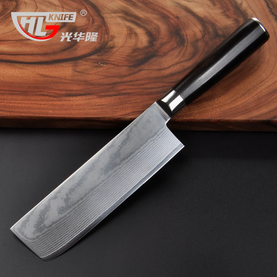GHL Japanese VG10 Damascus Steel Nakiri Knife Cleaver Knife Chef Knife Kitchen Knives Cooking Tools Chopping Vegetable Knife
GHL Japanese VG10 Damascus Steel Nakiri Knife Cleaver Knife Chef Knife Kitchen Knives Cooking Tools Chopping Vegetable Knife