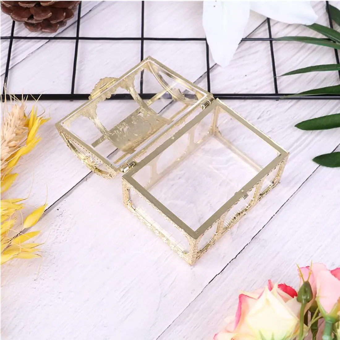 Wedding Jewelry Box Gold Candy Ring Earrings Necklace Box Case Gift Birthday Party Wedding Decor Jewelry Packaging Bead Storage
Wedding Jewelry Box Gold Candy Ring Earrings Necklace Box Case Gift Birthday Party Wedding Decor Jewelry Packaging Bead Storage