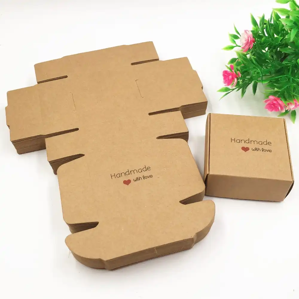 65*65*30mm kraft paper aircraft gift boxes handmade soap packing