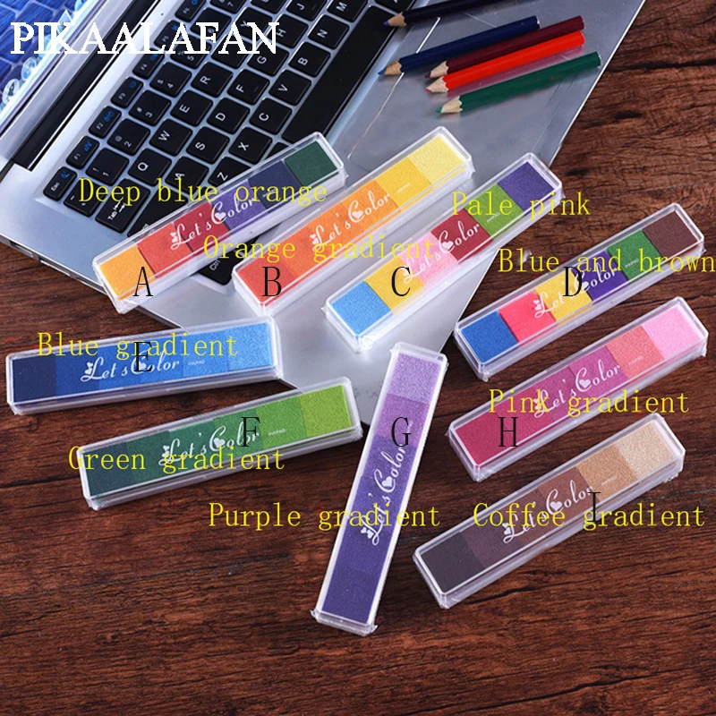 1Pcs Scrapbooking Gradient Colorful Inkpad Stamp Sealing Decoration Fingerprint Stencil Card Making DIY Stamp Toy
1Pcs Scrapbooking Gradient Colorful Inkpad Stamp Sealing Decoration Fingerprint Stencil Card Making DIY Stamp Toy