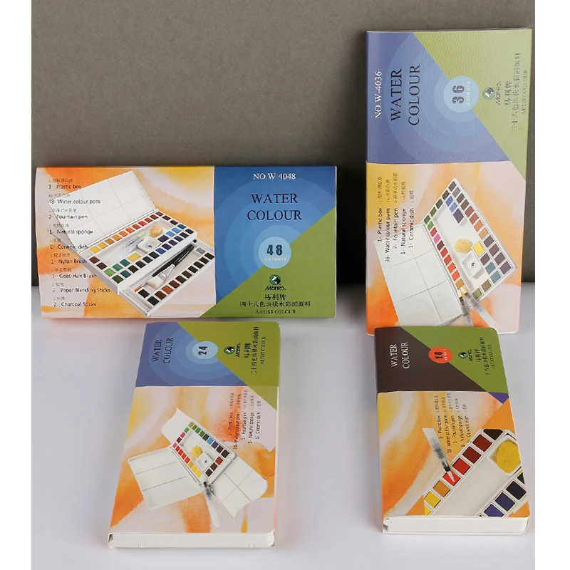 Marie's solid watercolor paint set 18/24/36/48 color student beginners hand-painted gouache watercolor art supplies
Marie's solid watercolor paint set 18/24/36/48 color student beginners hand-painted gouache watercolor art supplies