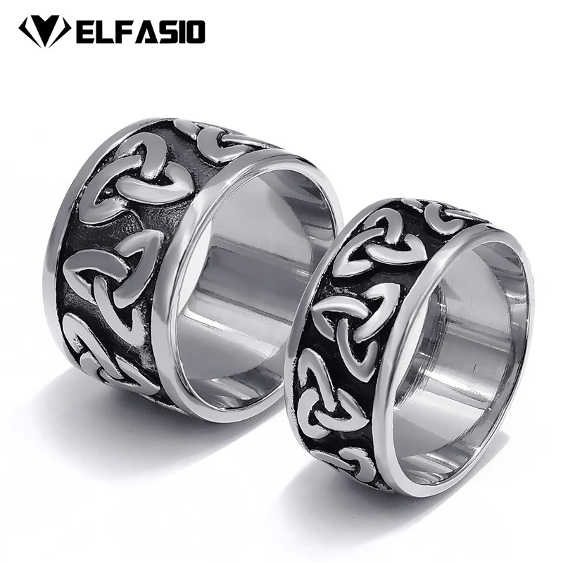 10/14mm Mens Womens Stainless Steel Ring Band Silver Black Celtic Knot Fashion jewelry Size 7-13
10/14mm Mens Womens Stainless Steel Ring Band Silver Black Celtic Knot Fashion jewelry Size 7-13