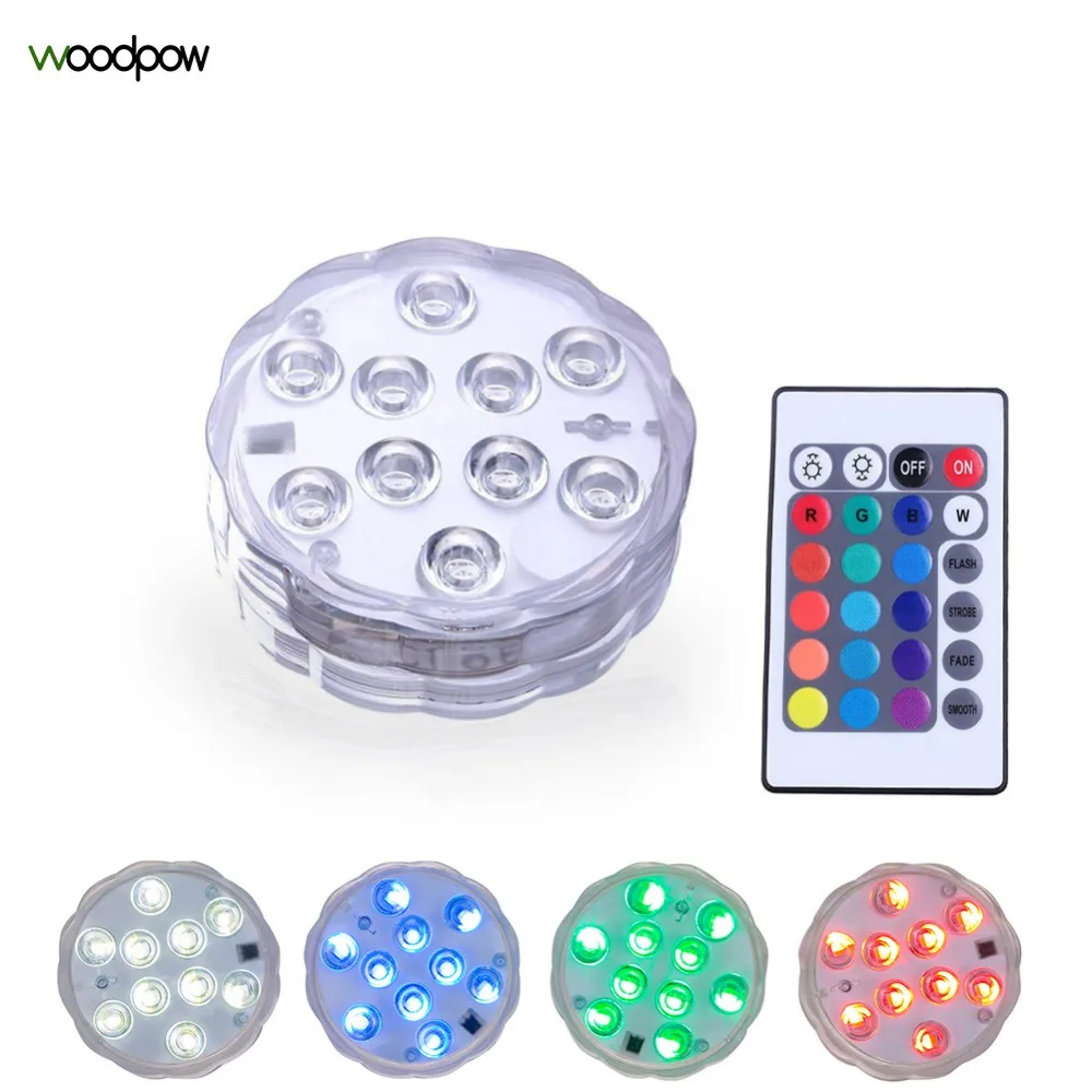 Woodpow Underwater LED RGB Light With Remote Control Submersible Vase Fish Tank Landscape Lights Battery Powered Waterproof Lamp
Woodpow Underwater LED RGB Light With Remote Control Submersible Vase Fish Tank Landscape Lights Battery Powered Waterproof Lamp