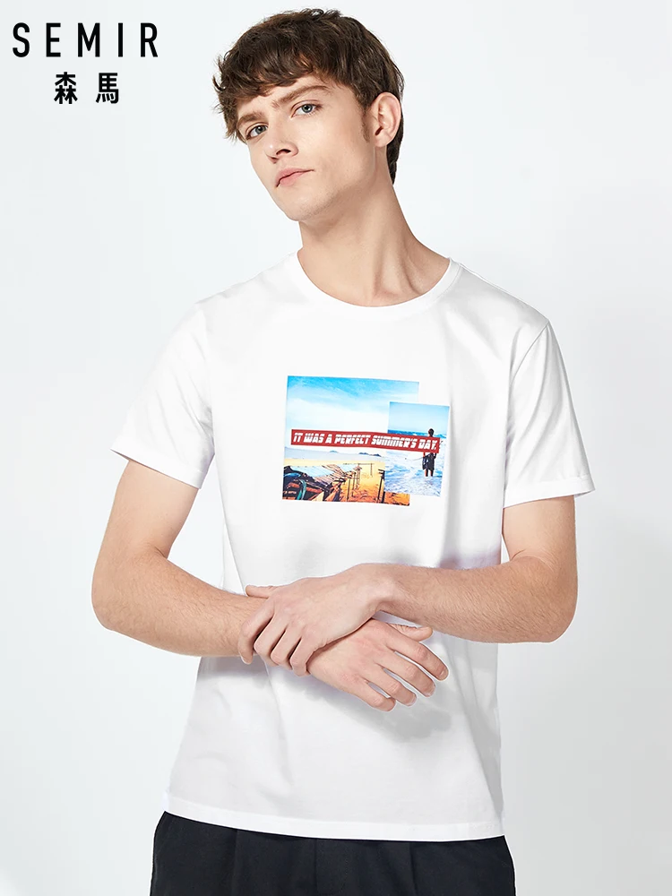 SEMIR Short sleeve T-shirt male summer 2019 new comfortable round neck bottoming tshirt youth trend printing clothing
SEMIR Short sleeve T-shirt male summer 2019 new comfortable round neck bottoming tshirt youth trend printing clothing