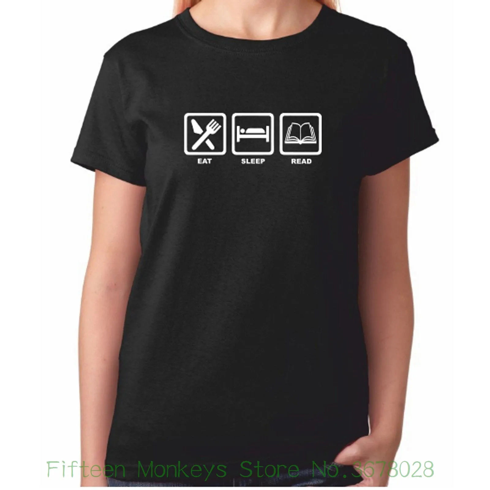 Women's Tee Ladies Eat Sleep Read T Shirt - Womens Black Book Tshirt Hot Sale T Shirt girl Fitness T-Shirt
Women's Tee Ladies Eat Sleep Read T Shirt - Womens Black Book Tshirt Hot Sale T Shirt girl Fitness T-Shirt