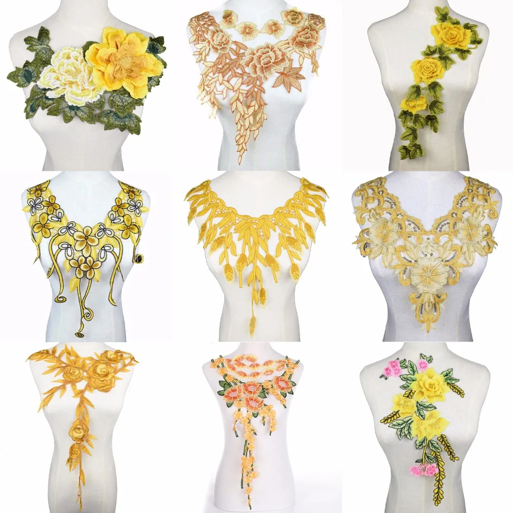 Embroidered lace fabric trim ribbon material sewing DIY collar neckline DIY applique crafts decor scrapbooking
Embroidered lace fabric trim ribbon material sewing DIY collar neckline DIY applique crafts decor scrapbooking