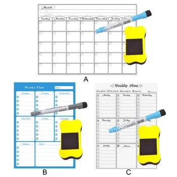 Multi-Purpose Removable Weekly Monthly Planner Refrigerator Magnet Dry Erase Board with 2 Erase Markers for Home Office Shops
Multi-Purpose Removable Weekly Monthly Planner Refrigerator Magnet Dry Erase Board with 2 Erase Markers for Home Office Shops