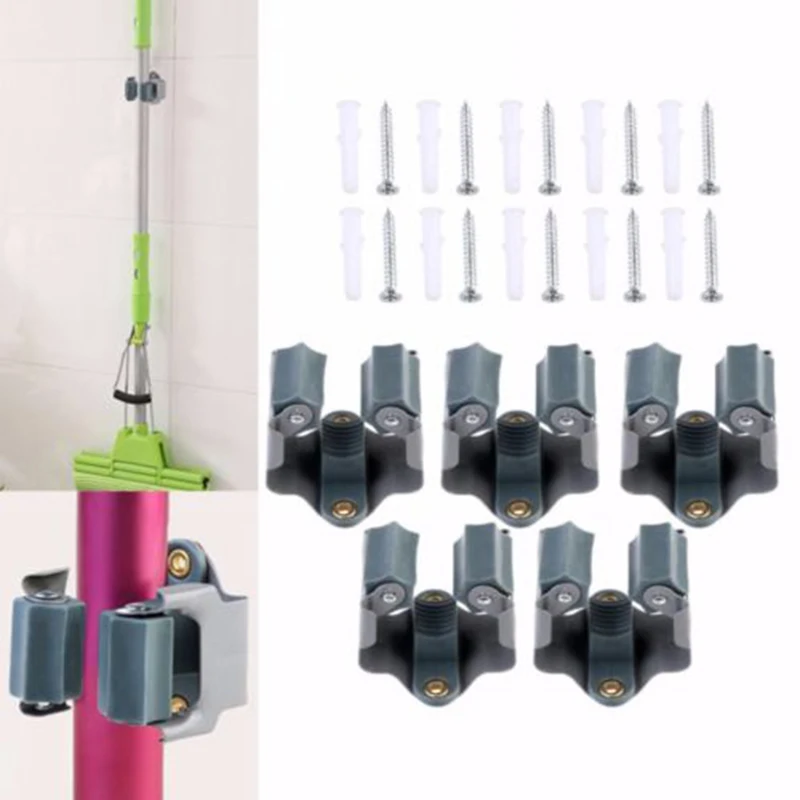 5pcs Hooks Mop Broom Holder Wall Mounted Clip Brush Handle Hanger Storage Rack
5pcs Hooks Mop Broom Holder Wall Mounted Clip Brush Handle Hanger Storage Rack