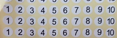 1000 PCS Numbers sticker label size 10mm diameter digital self adhesive paper labels Free shipping
1000 PCS Numbers sticker label size 10mm diameter digital self adhesive paper labels Free shipping
