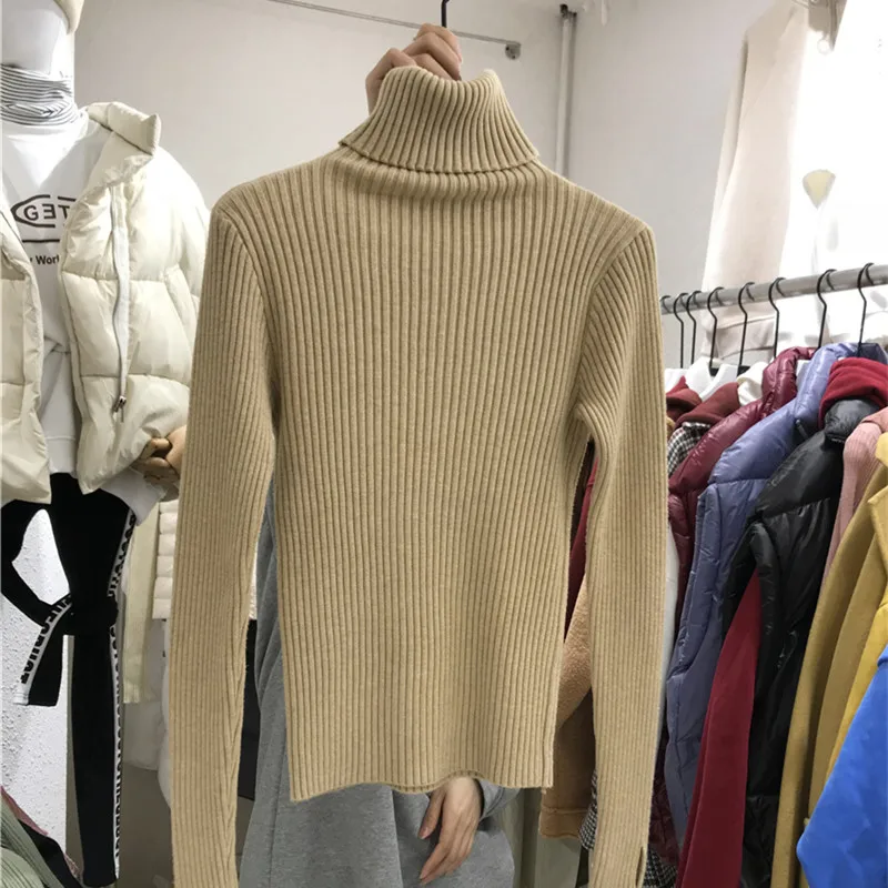 Winter Simple Slim High-neck Long Sleeve Short Knit Sweater Shirt Turtleneck Sweater Women
Winter Simple Slim High-neck Long Sleeve Short Knit Sweater Shirt Turtleneck Sweater Women