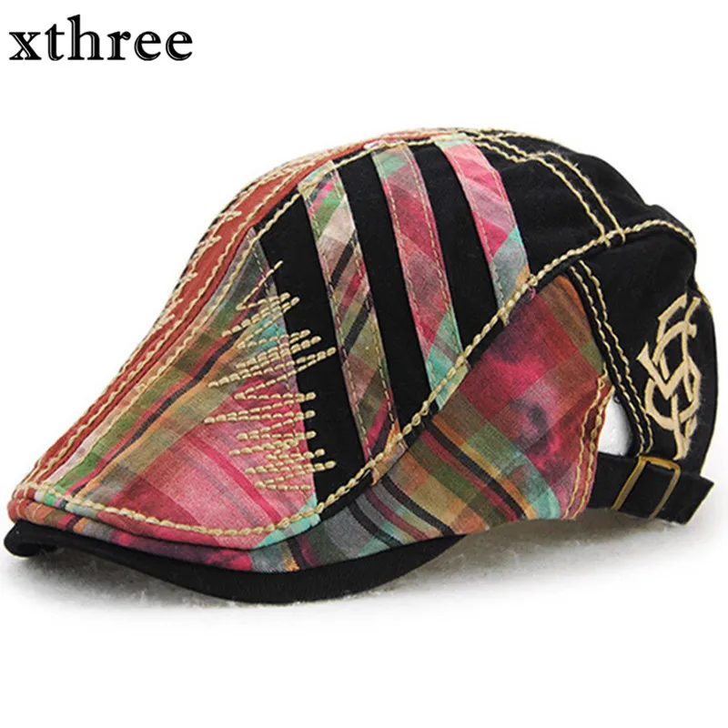 

xthree Beret Cap Men Hats for Women Visors Sun hat Gorras Planas Flat Caps Berets