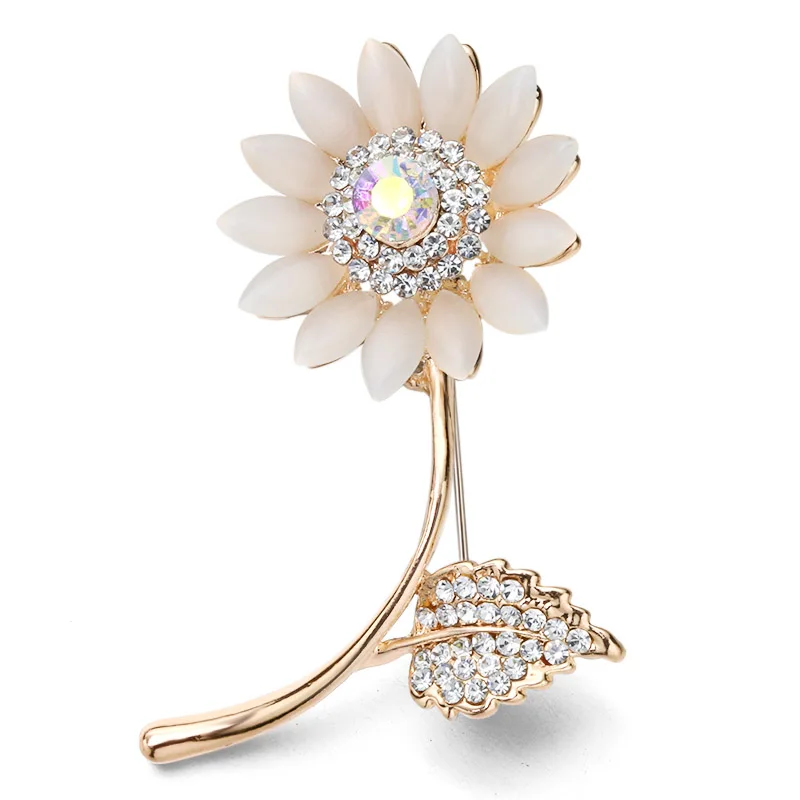 Vintage Opal Stone Flower Brooch Fashion Crystal Brooches Pins for Women Gold Color Christmas Gifts Dress Accessories Z082
Vintage Opal Stone Flower Brooch Fashion Crystal Brooches Pins for Women Gold Color Christmas Gifts Dress Accessories Z082