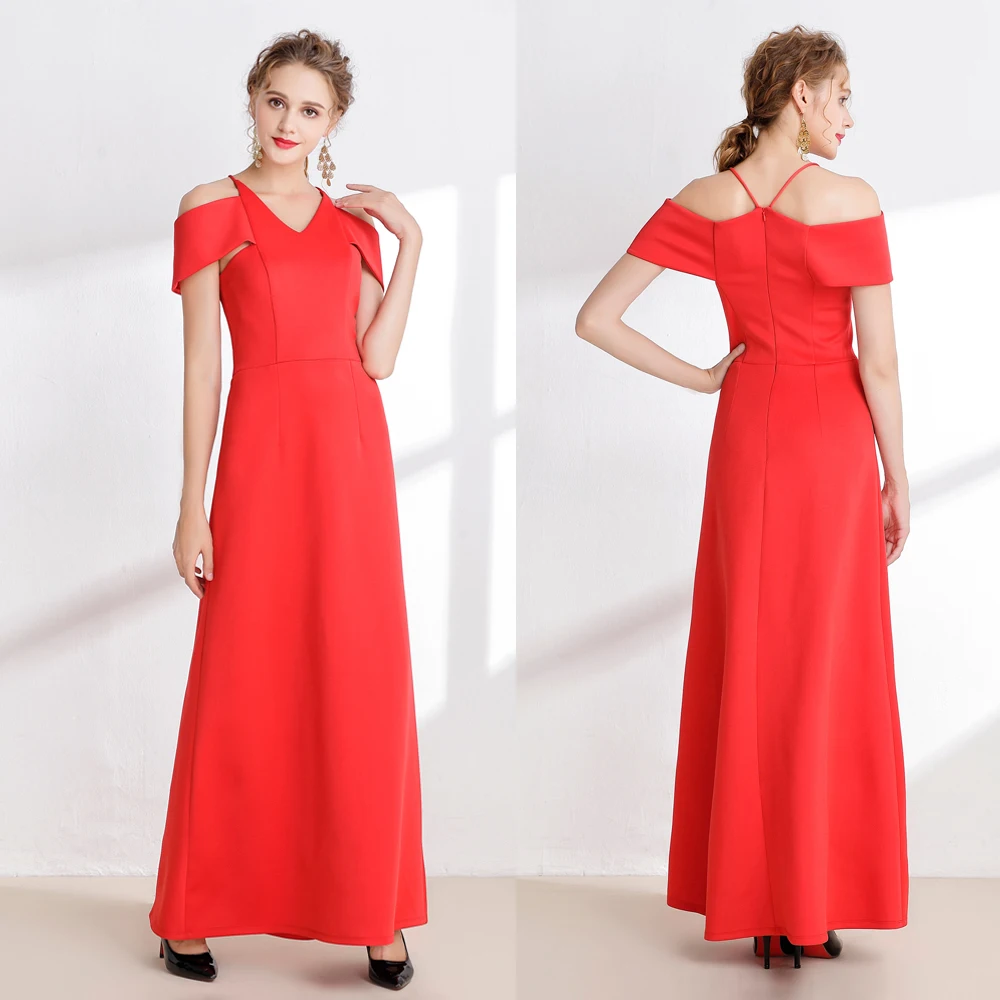 B0045 New Red spandex straps Cap-sleeves Floor-length Prom Formal Ball Gown Women Halloween Maxi Women Dresses A-line
B0045 New Red spandex straps Cap-sleeves Floor-length Prom Formal Ball Gown Women Halloween Maxi Women Dresses A-line