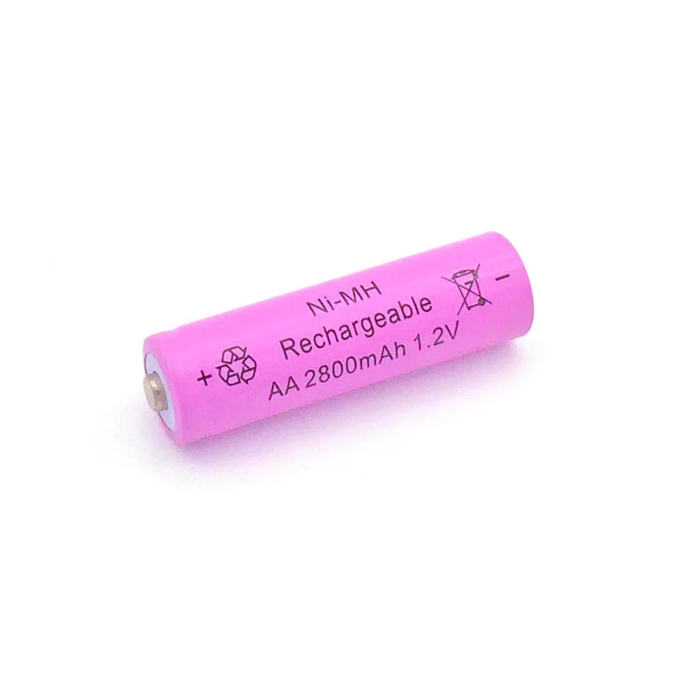 

1pc Ni-MH 1.2V AA Rechargeable 2800mAh 2A Neutral Battery Rechargeable battery AA batteries For toys camera