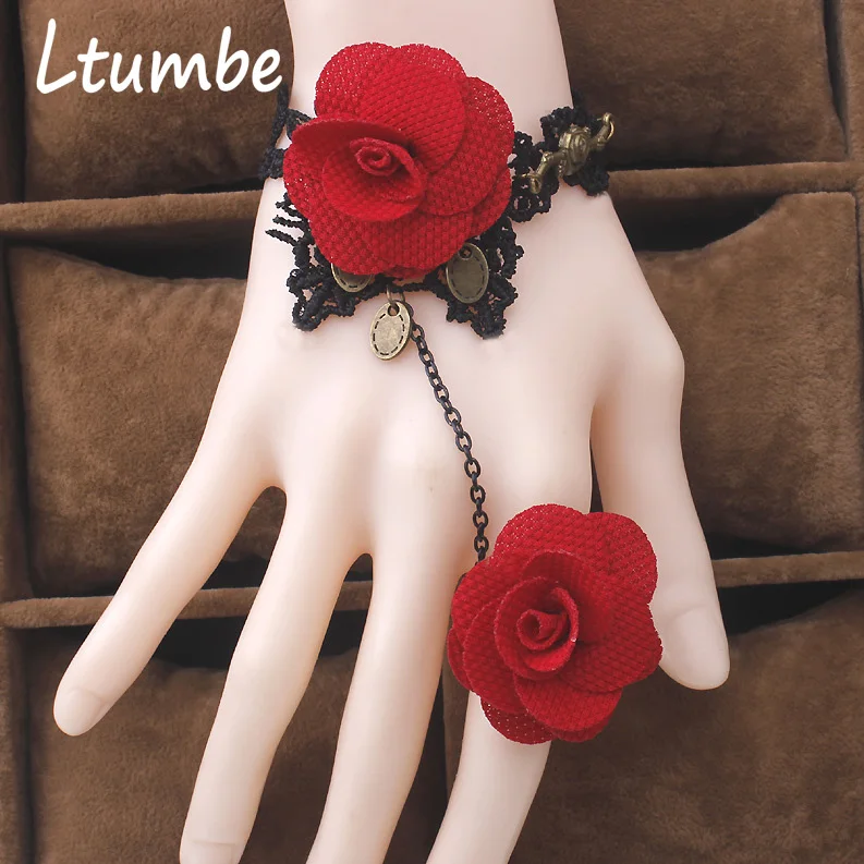 Ltumbe Unique Statement Jewelry Double Big Red Rose Flower Bracelets Gothic Lace Bracelets & Bangles for Women Party Accessories
Ltumbe Unique Statement Jewelry Double Big Red Rose Flower Bracelets Gothic Lace Bracelets & Bangles for Women Party Accessories