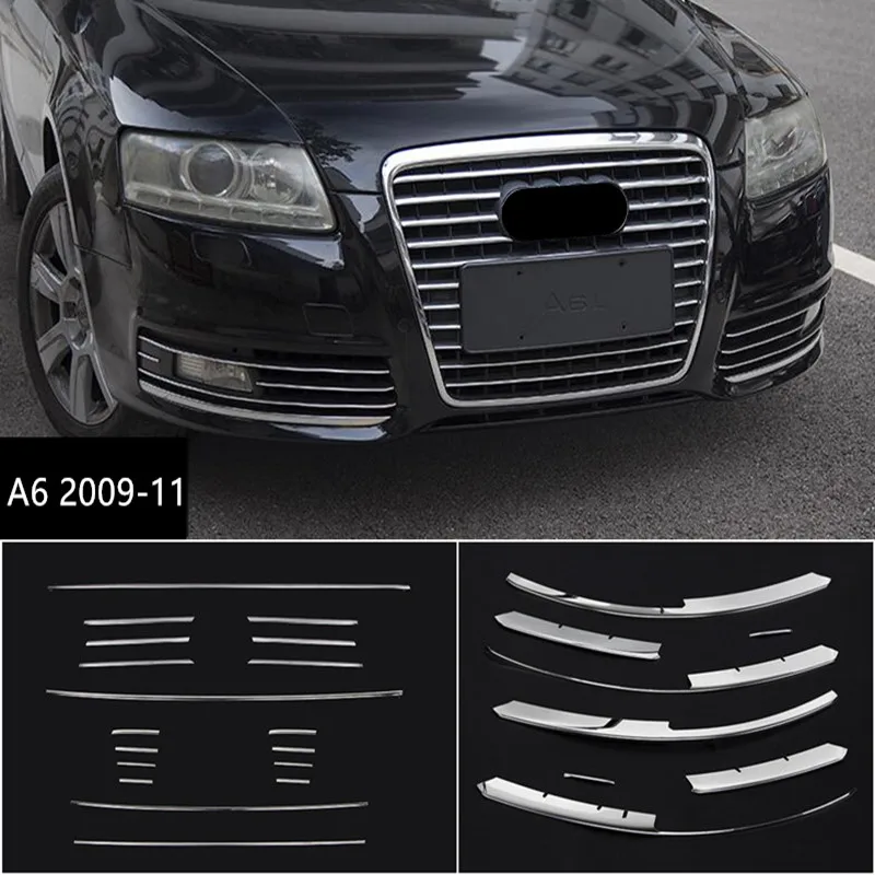 Stainless Steel Front Air Grille Decoration Fog Lights Grill Cover Trim For Audi A6 C6 2009-2011 Front Bumper Fog Lamp Strips
Stainless Steel Front Air Grille Decoration Fog Lights Grill Cover Trim For Audi A6 C6 2009-2011 Front Bumper Fog Lamp Strips