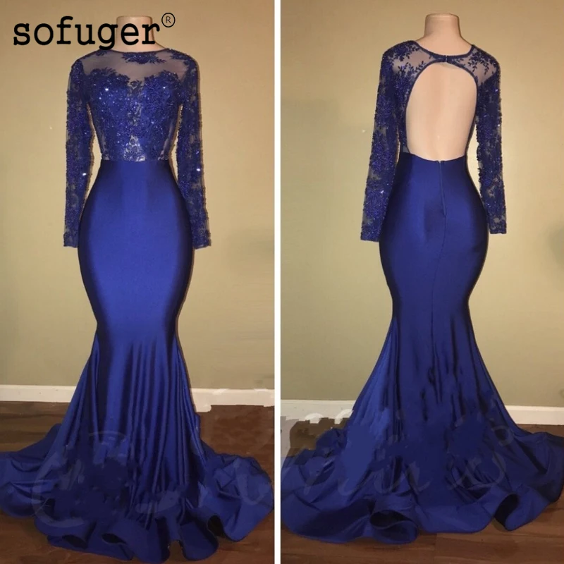 Blue 2019 Prom Dresses Mermaid Long Sleeves Beaded Lace Backless Party Maxys Long Prom Gown Evening Dresses Robe De Soiree
Blue 2019 Prom Dresses Mermaid Long Sleeves Beaded Lace Backless Party Maxys Long Prom Gown Evening Dresses Robe De Soiree