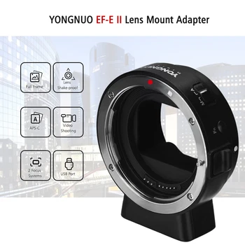 Yongnuo Auto Focus Ef-e Ii Lens Mount Adapter Ring With For Canon Ef/ef-s Series For Sony A6300 A6000 A7mii A7riii A7 E-mount
Yongnuo Auto Focus Ef-e Ii Lens Mount Adapter Ring With For Canon Ef/ef-s Series For Sony A6300 A6000 A7mii A7riii A7 E-mount