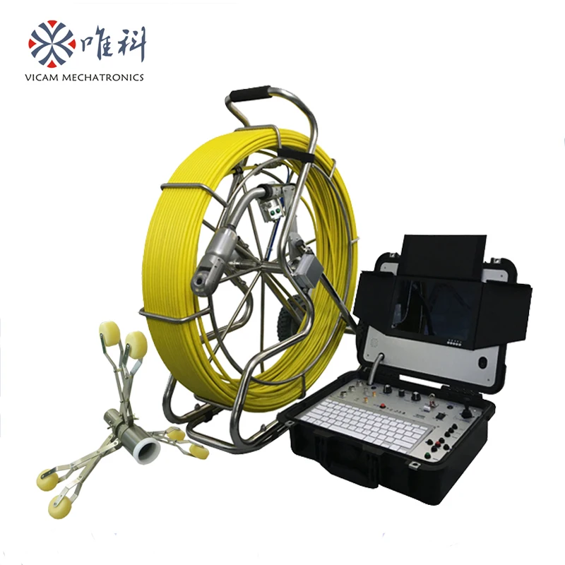 150m Dia.11mm cable Analog HD waterproof sewer pipe video inspection robot with Pan Titl rotation camera and meter counter
150m Dia.11mm cable Analog HD waterproof sewer pipe video inspection robot with Pan Titl rotation camera and meter counter