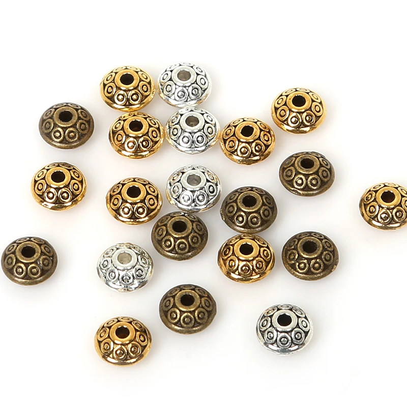 50pcs/lot Hot Sale 6MM Antique Gold/Silver/Brass Plated Metal Spacer Loose Beads Charms For Necklace and Bracelet Making
50pcs/lot Hot Sale 6MM Antique Gold/Silver/Brass Plated Metal Spacer Loose Beads Charms For Necklace and Bracelet Making