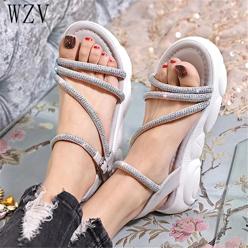 2019 New Summer Women's Sandals Crystal Platform Sandals Women's Fashion Casual Shoes Open Toe Sandals Slippers Footwear E776
2019 New Summer Women's Sandals Crystal Platform Sandals Women's Fashion Casual Shoes Open Toe Sandals Slippers Footwear E776