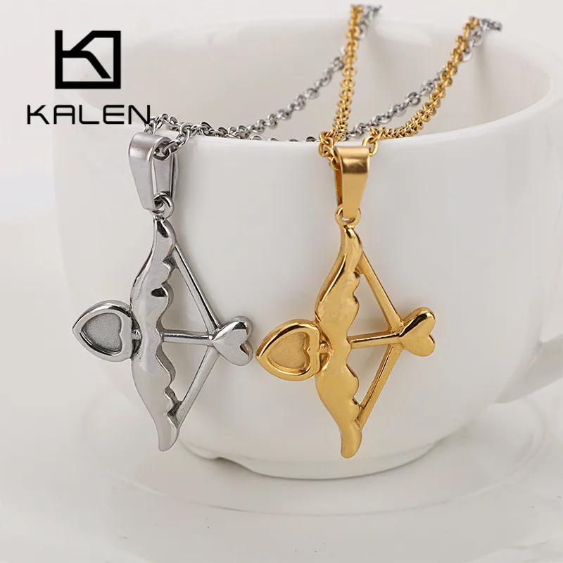 Kalen New Gold/Silver Stainless Steel Link Chain Necklaces For Women Man Romantic Arrow of Love Pendant Necklaces Heart Jewelry
Kalen New Gold/Silver Stainless Steel Link Chain Necklaces For Women Man Romantic Arrow of Love Pendant Necklaces Heart Jewelry