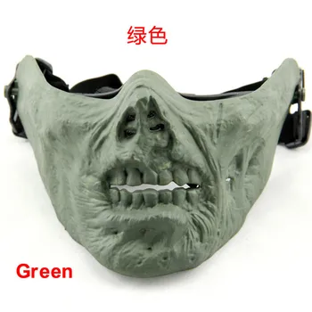 

Skull Half Face Halloween Skeleton Zombie Mask Walking Dead Hallowmas Horrible Festive Party Plastic Masks CS War Game Cosplay