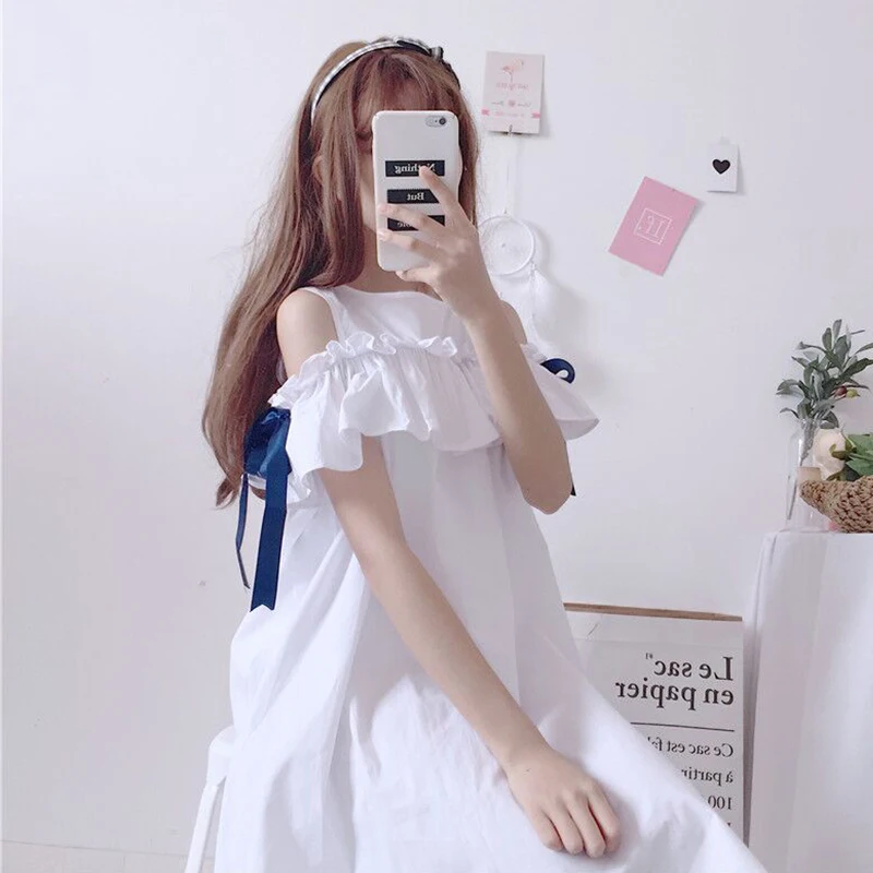 Princess sweet lolita dress Summer College Style Women's Clothes Small Fresh Loose Belt Shoulder dress fashion women MLBZ009
Princess sweet lolita dress Summer College Style Women's Clothes Small Fresh Loose Belt Shoulder dress fashion women MLBZ009