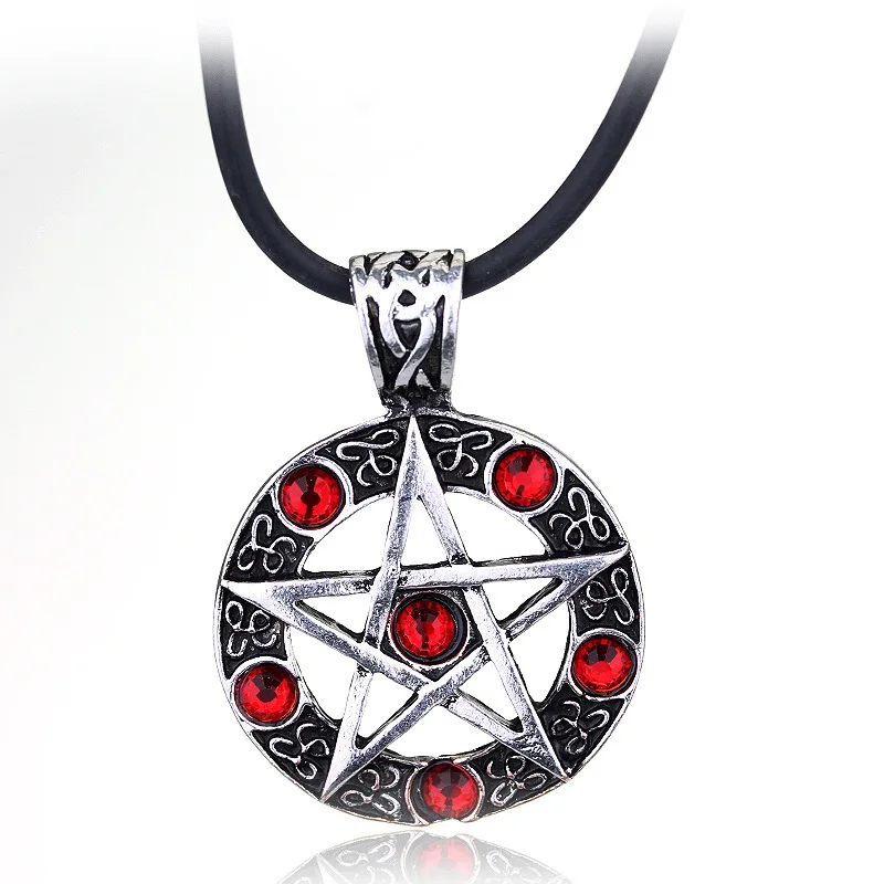 Supernatural Pentagram Necklace Vintage Pentacle Red Black Crystal Dangle Necklaces For Women Fashion Jewelry Accessories
Supernatural Pentagram Necklace Vintage Pentacle Red Black Crystal Dangle Necklaces For Women Fashion Jewelry Accessories