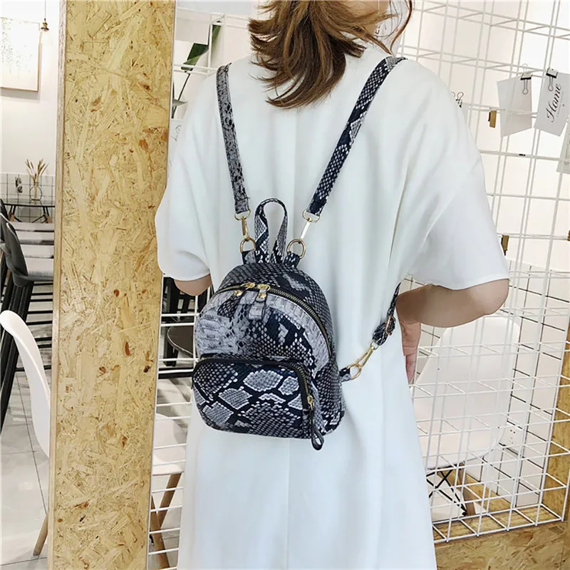New Women Backpack 2019 Snake Skin Leather Female Backpack Feminina Mochila Serpentine School Bag Fashion Travel Rucksack #40
New Women Backpack 2019 Snake Skin Leather Female Backpack Feminina Mochila Serpentine School Bag Fashion Travel Rucksack #40