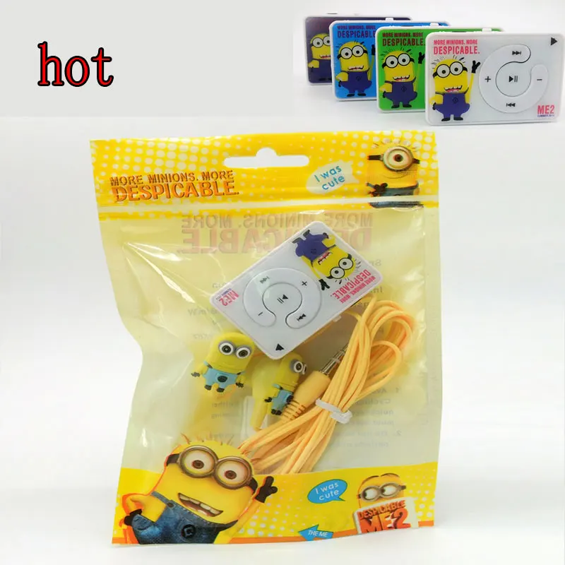 MP3 Music Players TF Card With Earphone Cool New cartoon earphone minions Despicable Me superman Music Player and packaging
MP3 Music Players TF Card With Earphone Cool New cartoon earphone minions Despicable Me superman Music Player and packaging