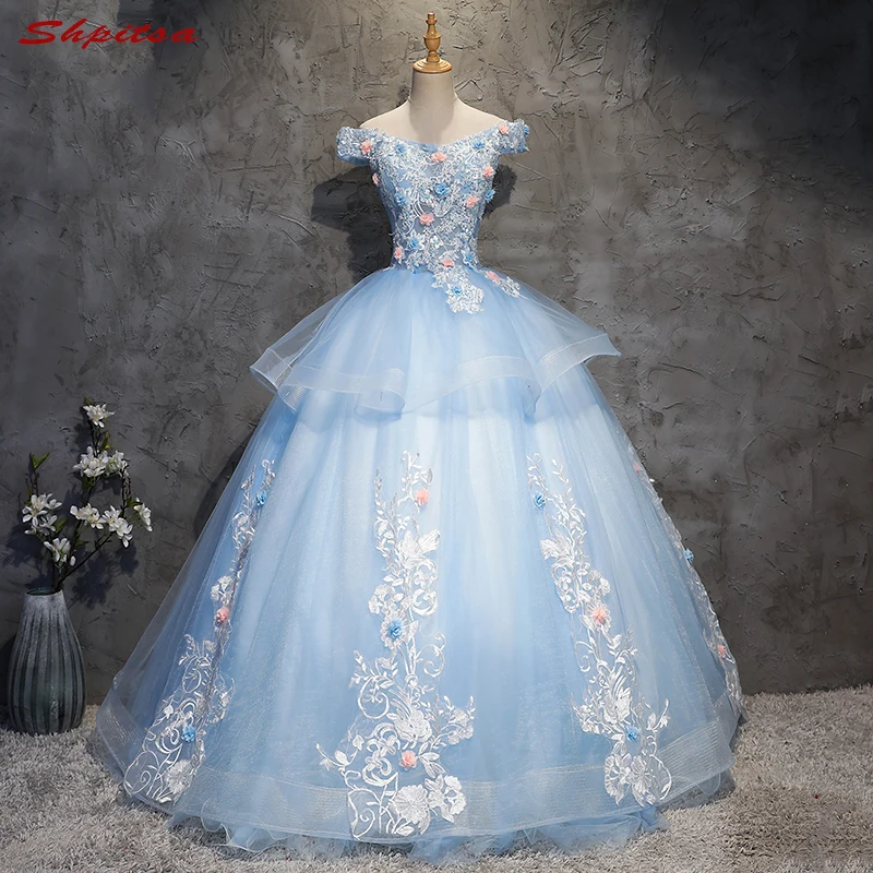 2018 Ball Gown Lace Quinceanera Dresses Sky Blue 15 Sweet 16 Puffy Quinceanera Gown Prom Dresses for 15 Years
2018 Ball Gown Lace Quinceanera Dresses Sky Blue 15 Sweet 16 Puffy Quinceanera Gown Prom Dresses for 15 Years