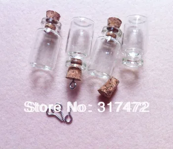 100set/lot Glass Vial Pendants Wish Bottle cork plug with Wood Cork &Eye Bolts Needle DIY jewelry findings
100set/lot Glass Vial Pendants Wish Bottle cork plug with Wood Cork &Eye Bolts Needle DIY jewelry findings