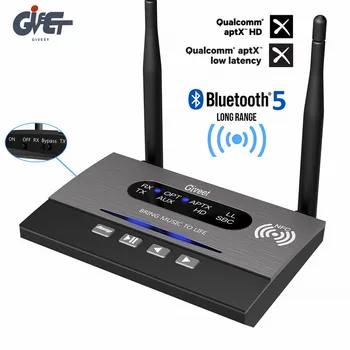 Long Range BYPASS NFC Audio Adapter 328ft Bluetooth 5.0 Transmitter Receiver APTX HD & Low Latency Optical RCA 3.5mm AUX for TV
Long Range BYPASS NFC Audio Adapter 328ft Bluetooth 5.0 Transmitter Receiver APTX HD & Low Latency Optical RCA 3.5mm AUX for TV