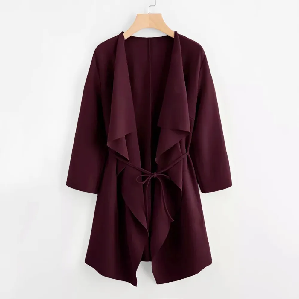 Women's Loose Solid Coat Women Casual Front Wrap Coat Jacket Outwear autumn outwear overcoat female
Women's Loose Solid Coat Women Casual Front Wrap Coat Jacket Outwear autumn outwear overcoat female