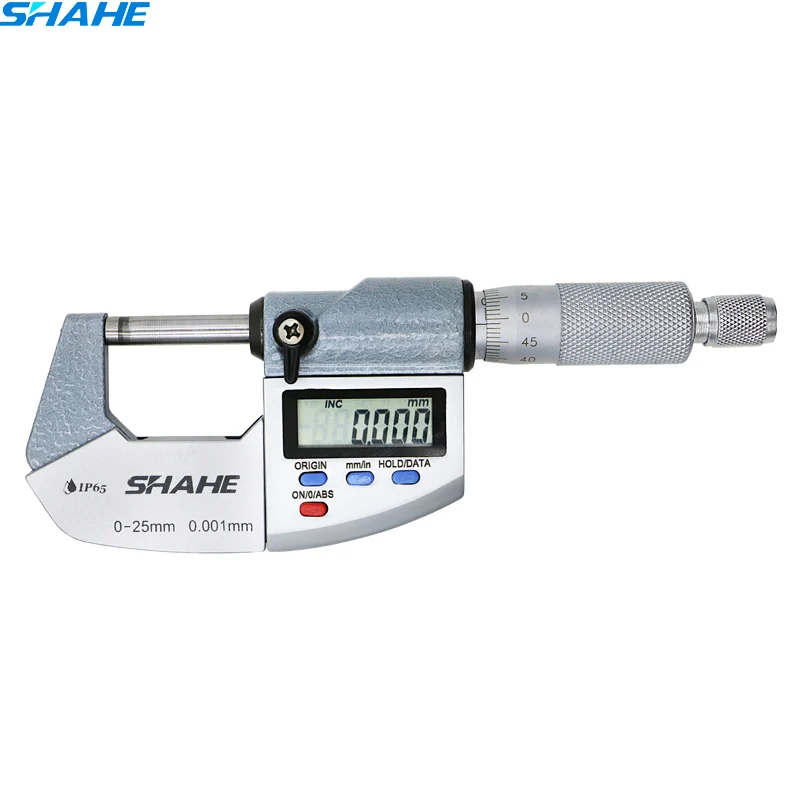 SHAHE Good Quality 0-25 mm 0.001 mm micrometer IP65 Waterproof Digital Outside Micrometer digital Micrometer
SHAHE Good Quality 0-25 mm 0.001 mm micrometer IP65 Waterproof Digital Outside Micrometer digital Micrometer
