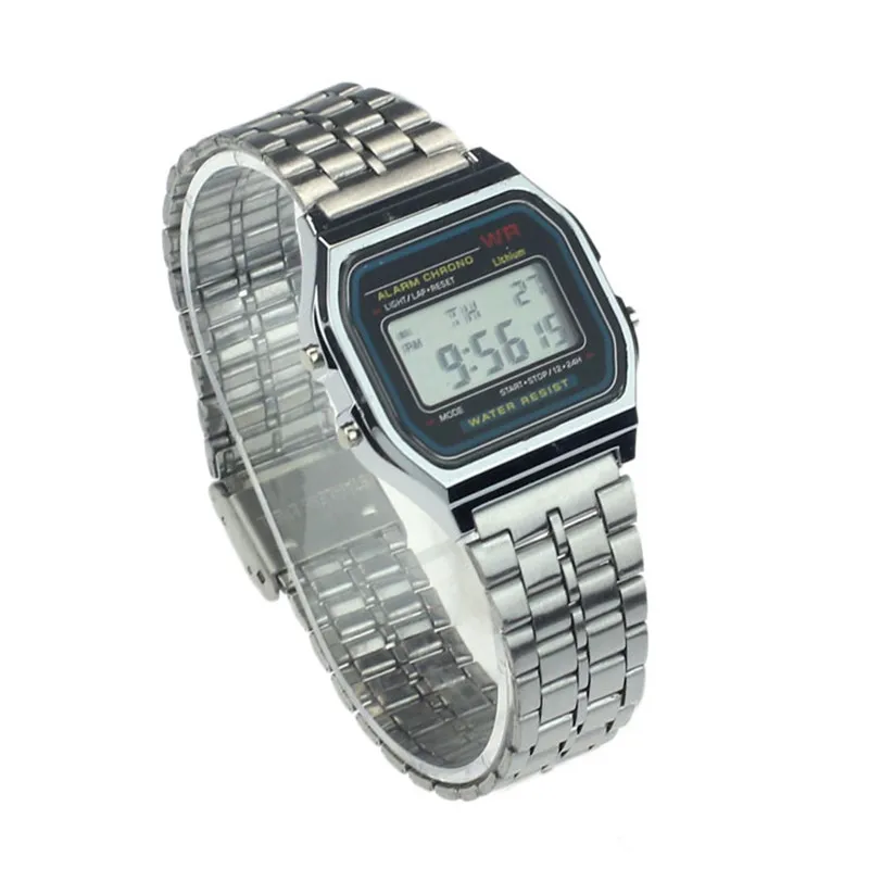 Vintage Luxury Womens Men Watch Stainless Steel Digital Alarm Stopwatch LED Wrist Watch relogio feminino
Vintage Luxury Womens Men Watch Stainless Steel Digital Alarm Stopwatch LED Wrist Watch relogio feminino