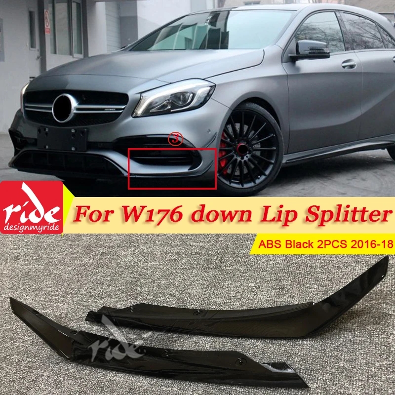 For MercedesMB W176 down lip Splitters Flaps Spoiler Canards ABS Black A class A180 A200 A250 Front lip Bumper Splitters 2016-18
For MercedesMB W176 down lip Splitters Flaps Spoiler Canards ABS Black A class A180 A200 A250 Front lip Bumper Splitters 2016-18
