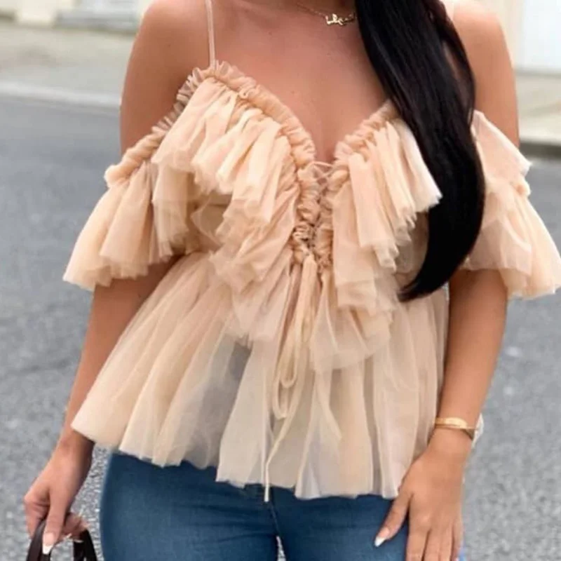 Mesh Women's Blouse Off Shoulder Sexy Peplum Vintage Ruffle Blouses Shirt Tops Female Backless Shirts 2019 Summer Ladies Top
Mesh Women's Blouse Off Shoulder Sexy Peplum Vintage Ruffle Blouses Shirt Tops Female Backless Shirts 2019 Summer Ladies Top