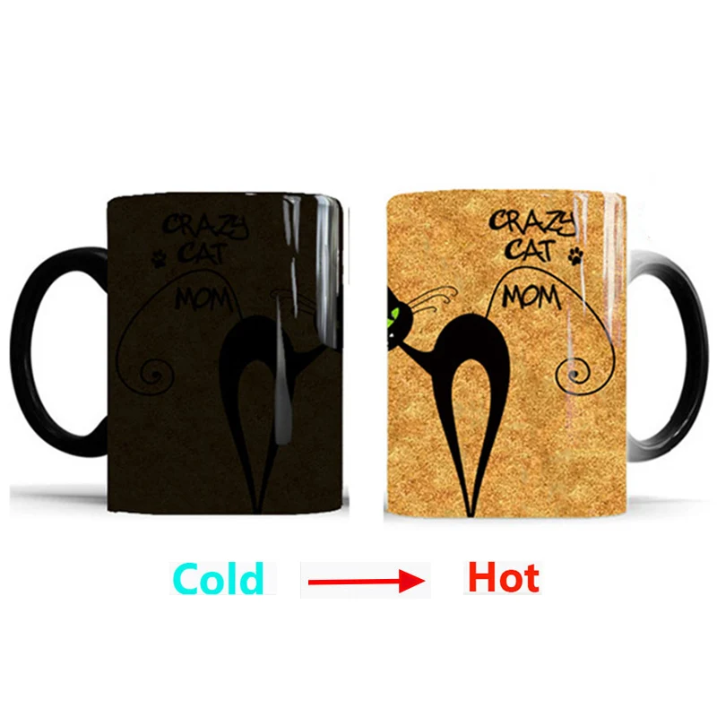 2019 New Crazy Cat Mom Magic Mug 350mL Ceramic Coffee Mugs Novelty Heat Changing Color Transforming Tea Mugs Cup Gift for Friend
2019 New Crazy Cat Mom Magic Mug 350mL Ceramic Coffee Mugs Novelty Heat Changing Color Transforming Tea Mugs Cup Gift for Friend