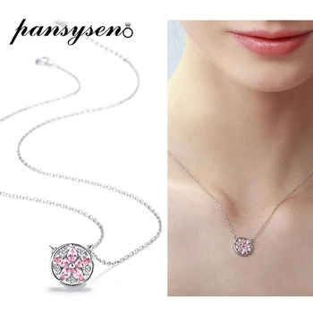 PANSYSEN Korean Fashion Style Pink Quartz Silver 925 Jewelry Necklace for Women Luxury Pendant Necklaces Wedding Birthday Gifts
PANSYSEN Korean Fashion Style Pink Quartz Silver 925 Jewelry Necklace for Women Luxury Pendant Necklaces Wedding Birthday Gifts