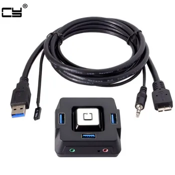 USB 3.0cable to 3.5mm Audio cable Adapter & 3 Port HUB & Reset Boot Push Button Switch for Motherboard & Computer 
USB 3.0cable to 3.5mm Audio cable Adapter & 3 Port HUB & Reset Boot Push Button Switch for Motherboard & Computer