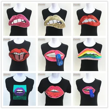 1Pc Fashion Sequined Lips Patch Iron-On Applique For Clothes T-shirt Bags Diy Embroidered Patches Motif Stickers Accessories
1Pc Fashion Sequined Lips Patch Iron-On Applique For Clothes T-shirt Bags Diy Embroidered Patches Motif Stickers Accessories